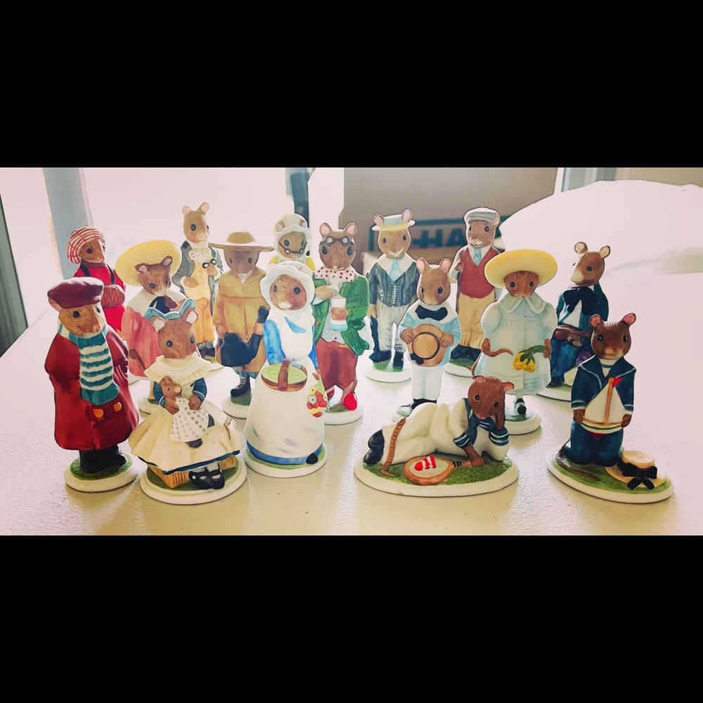 Franklin mint mice figurines